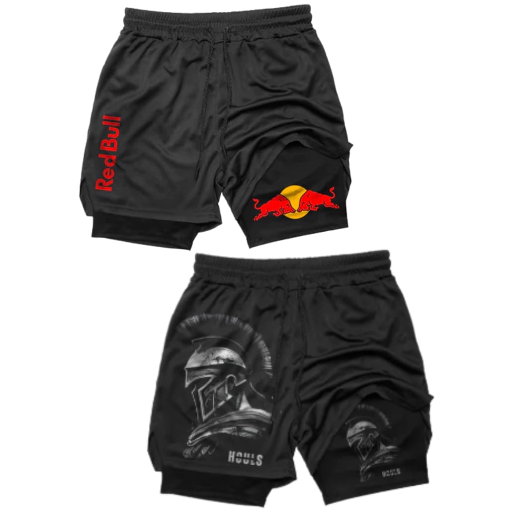Kit 2 Short Dry Fit Compressão C Bolso Secreto Academia Treino Musculação