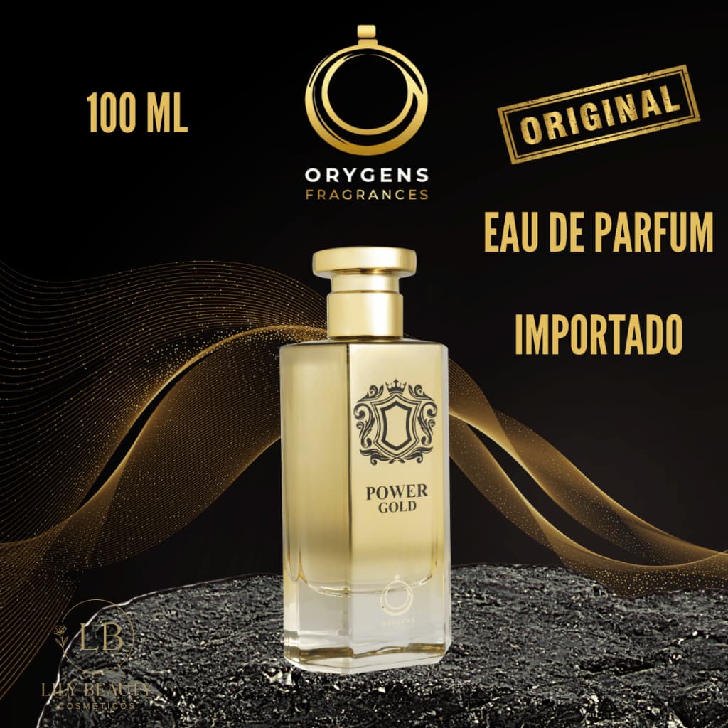 Perfume Masculino Power Gold Importado Árabe Fragrância Amadeirado Eau de Parfum 100ML Orygens