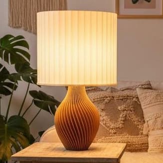 Abajur Luminária De Mesa Budapest Design Curvas + Lâmpada 9w