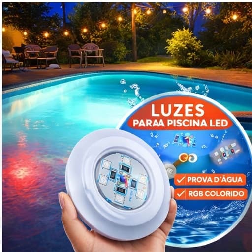Luminária Led de Piscina Super Led 9w ABS Rgb 10m²