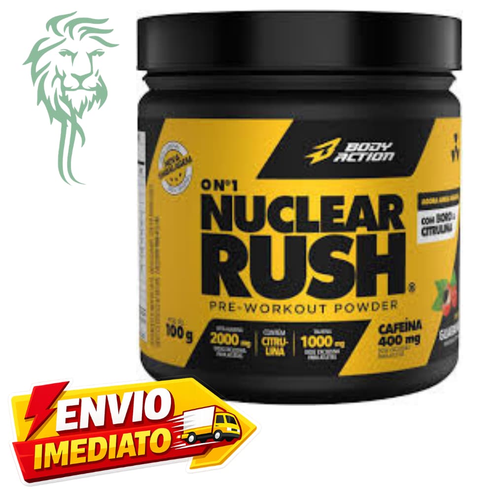 Pre Treino Nuclear Rush 100G Aumento da Força e resistência