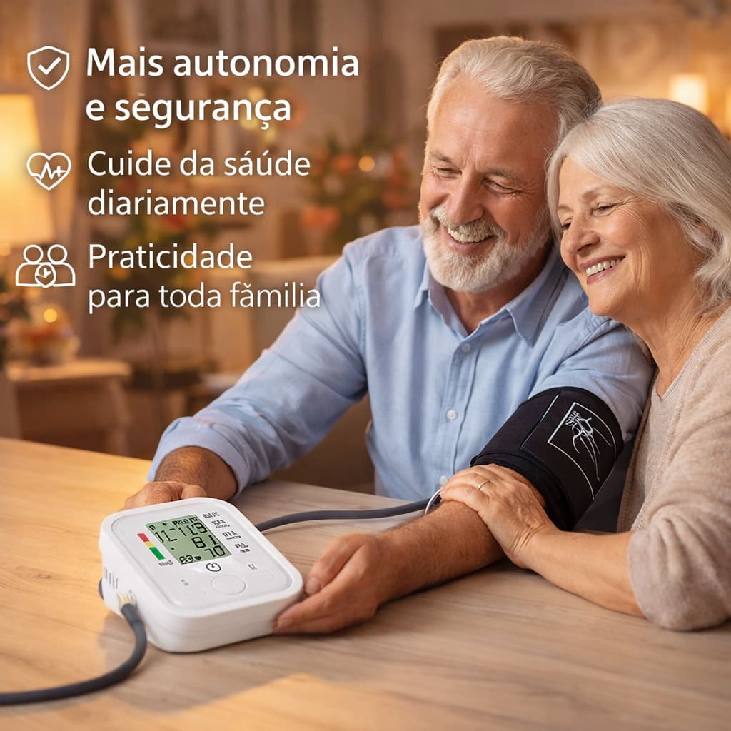 Aparelho Medidor Pressão Arterial Digital Braço Braçadeira Ajustável Monitor digital automático