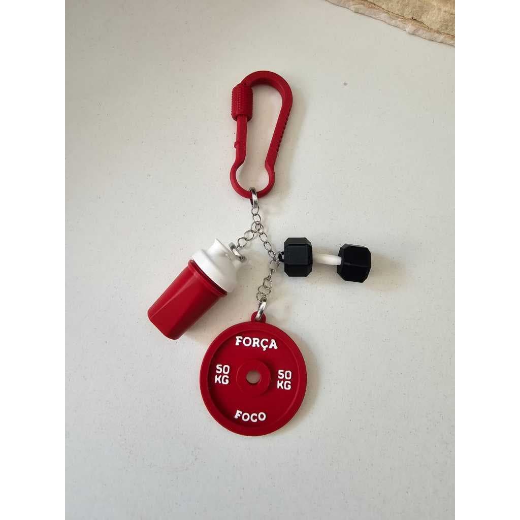 CHAVEIRO ACADEMIA CROSSFIT ANILHA HALTER COQUETELEIRA