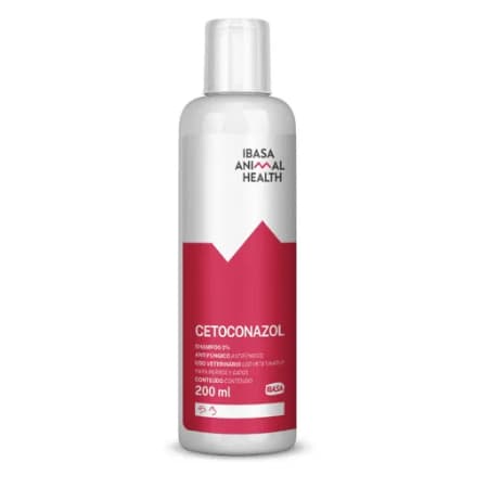 Shampoo de Cetoconazol 2% - Antifúngico para Cães e Gatos Ibasa 200ml