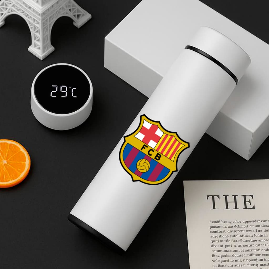 Garrafa Térmica Inox Barcelona 500Ml Com Termometro Led Digital Time