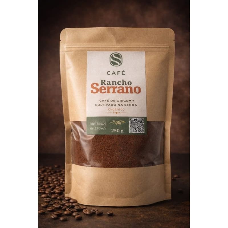 Café Torrado em Grãos 500 gramas 100% Orgânico