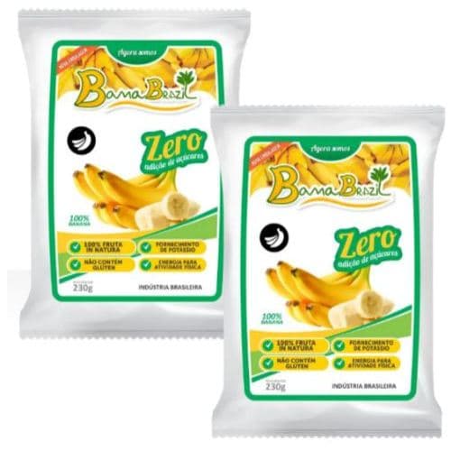Kit 2 Pacotes Bananinha Zero Açúcar | O Doce Natural e Saudável Direto da Fruta!
