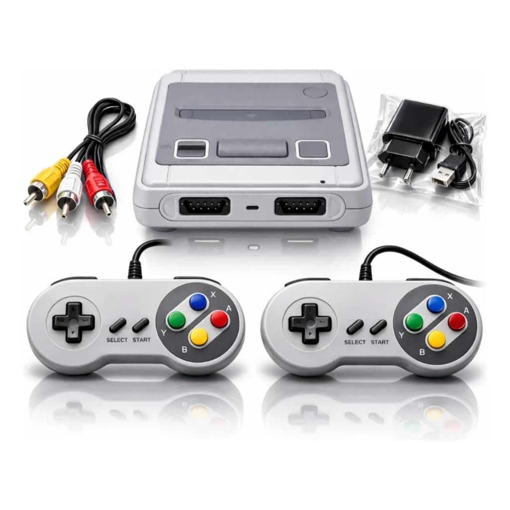 Video Game Classic Super Nintendo Mini SNES 620 Jogos Retro 8 Bits Com 2 Controles Original Envio Imediato