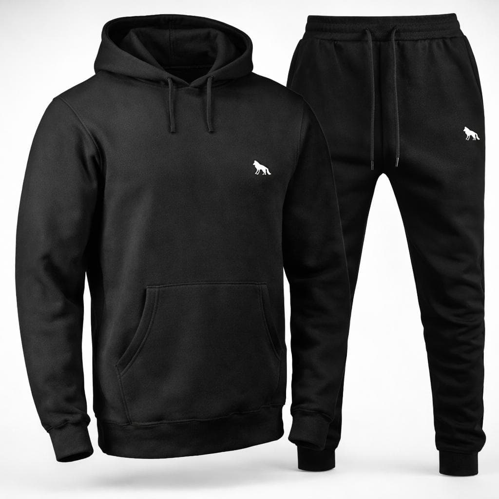 Conjunto Moletom Masculino Estiloso Grosso Calça Moletom Blusa de Frio Com Capuz