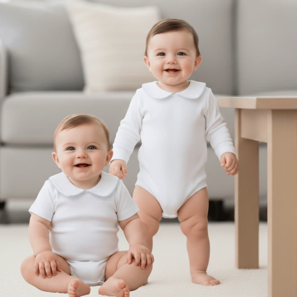 Kit Body Bebê Menino RN ao G 100% Algodão Body Infantil Enxoval de Bebê Gola Vivo Azul