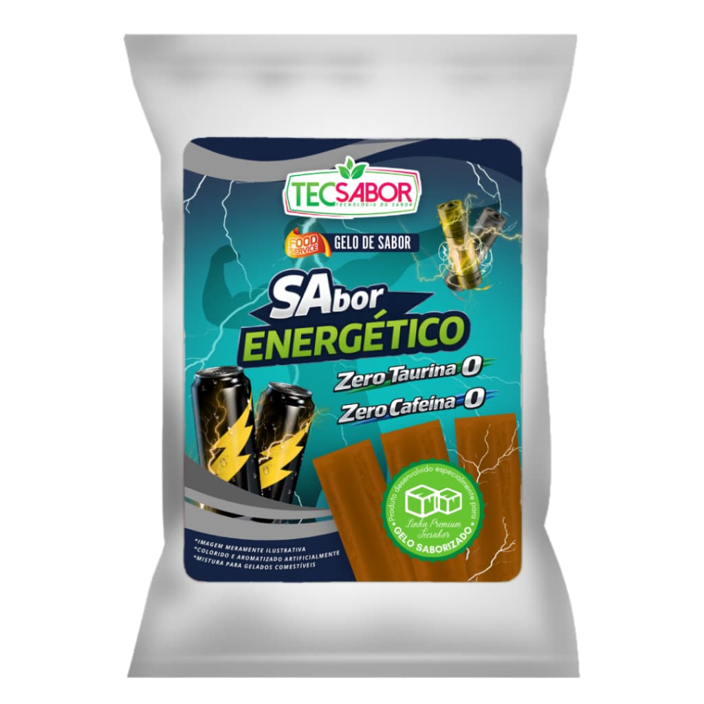 Aroma para Gelo de SAAbor Energético Zero Cafeína e Zero Taurina 1 kg Tecsabor