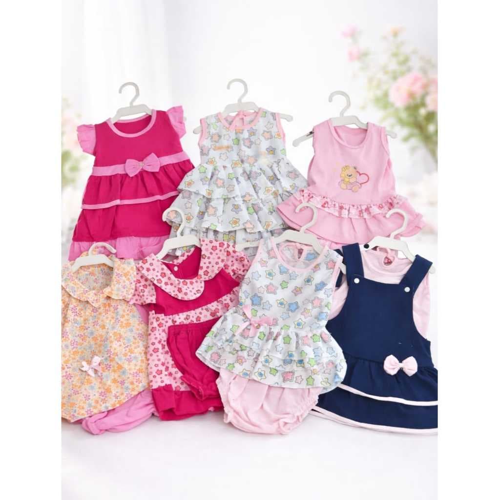 kit 5 Conjuntos Roupa Bebe Infantil Moda Bebe Menina Verão Primavera Promoção Algodão