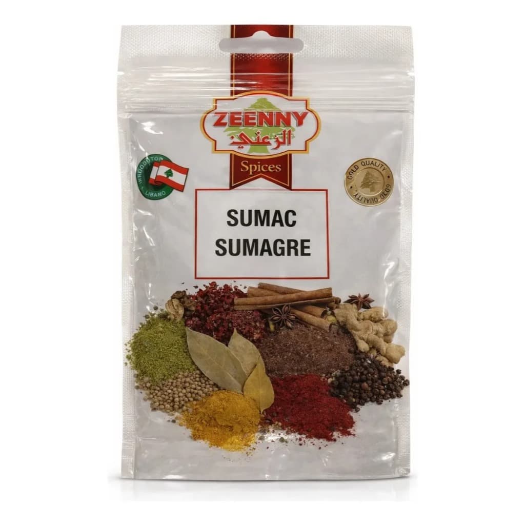 Sumac Sumagre Moído Zeenny 50g Tempero Árabe Acidez Premium