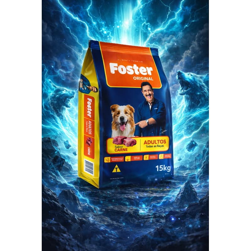 Ração Foster Premium 15kg para Cães – Nutrição Completa, Alta Palatabilidade e Energia para Todos os Dias