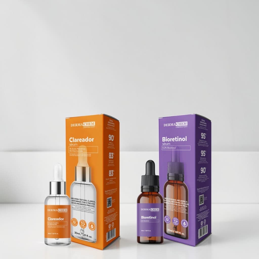 Seruns Dermachem Clareador + Biorretinol 30ml – Anti-Idade e Clareamento Facial