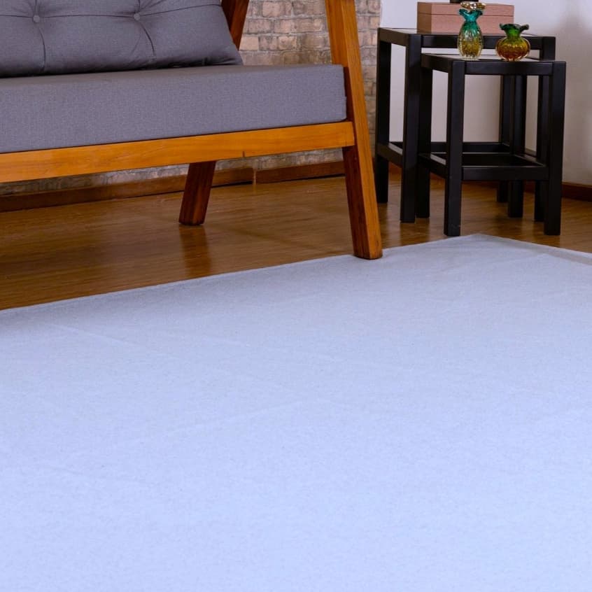 Tapete 3,00 M x 2,00 M Montreal Cinza Bege Clean para Sala, Quarto, Escritório com Antiderrapante Estampado