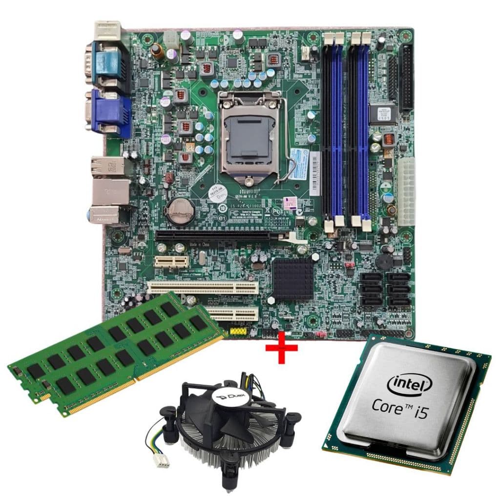Kit Placa Mãe Upgrade – IPM Q57 STI + Processador Intel Core i5  1156+ Cooler + 4GB DDR3 RAM