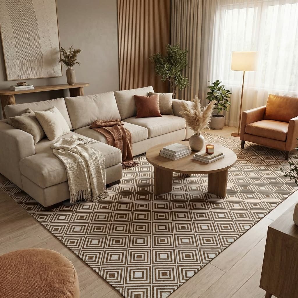 Tapete Sala Vários Tamanhos Lindo Com Antiderrapante Moderno Não Escorrega