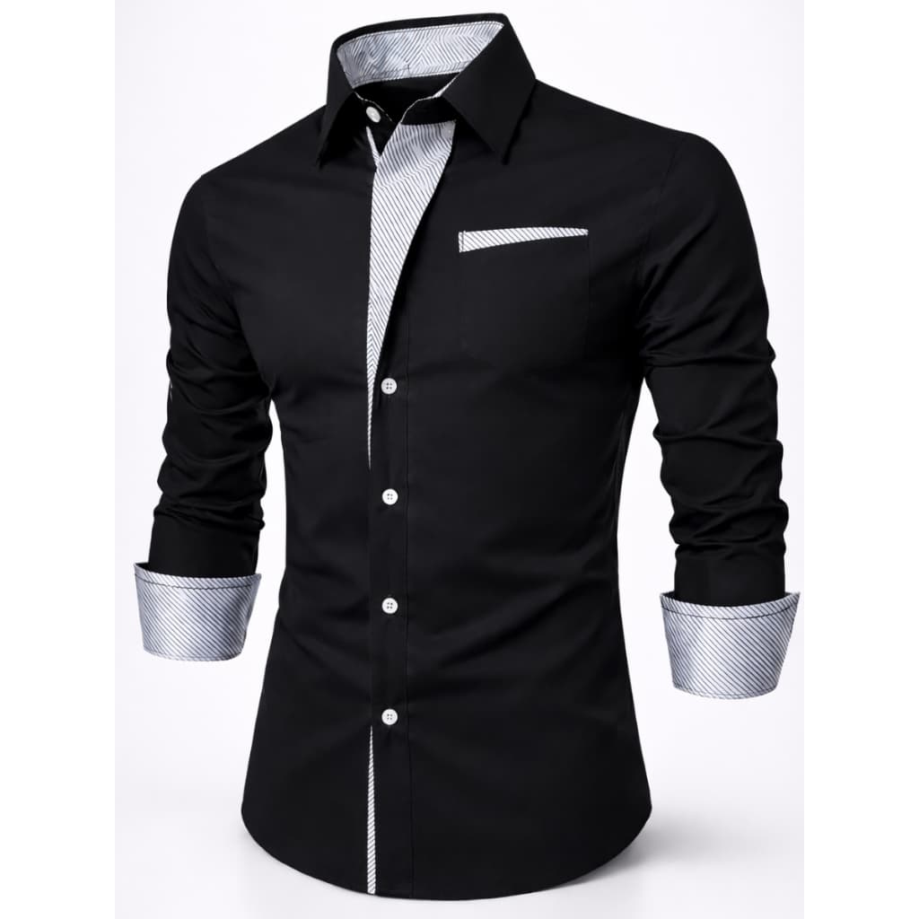 Camisa Masculina Social Slim Fit Algodão Premium Manga Longa