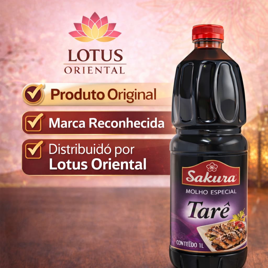 Molho Tarê Sakura 1 Litro Molho Oriental Agridoce para Sushi e Hot Roll