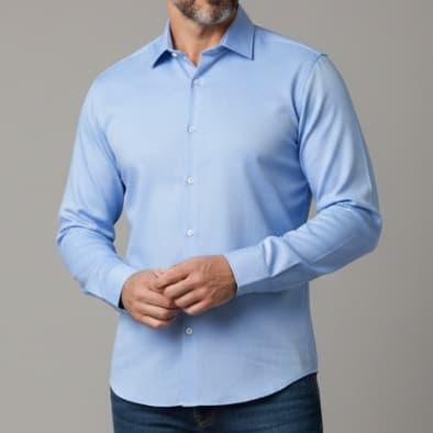 Camisa Social Masculina Manga longa Slim Fit Tricoline Americana De Botão Casual