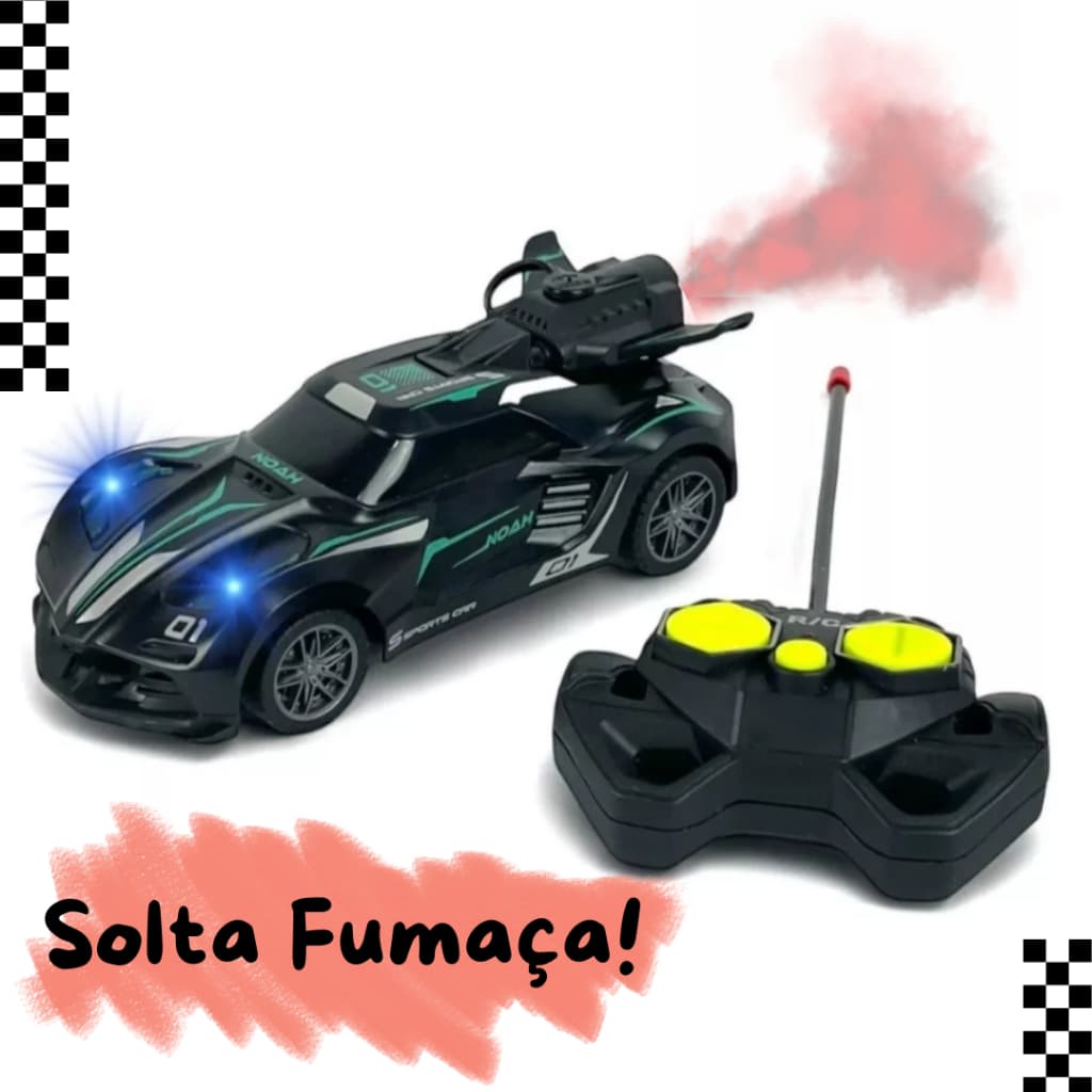 Carrinho Controle Remoto Solta Fumaça Super Turbo Solta Fumaça!