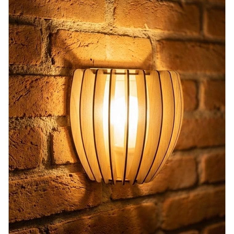Arandela Madeira Design Curvo Luminária de Parede Moderna Luz Aconchegante