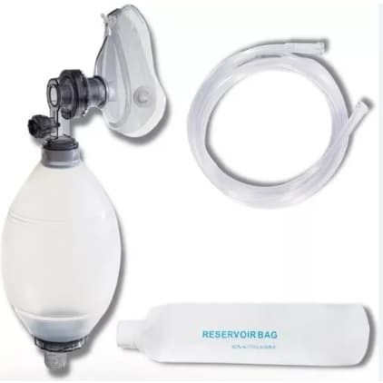 Kit Completo Ambu Reanimador Manual Pulmonar Silicone