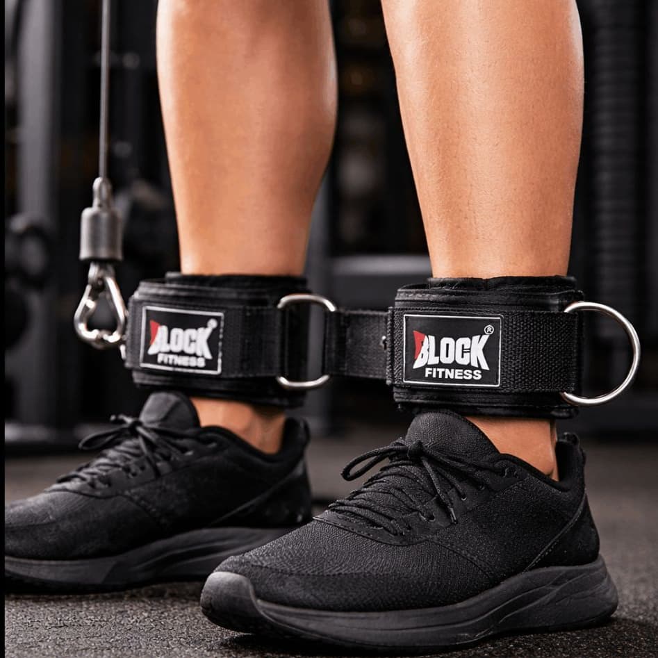 Kit 5 Pares De Tornozeleiras Puxador Polia Baixa Reforçada Academia Musculação Treino Unissex