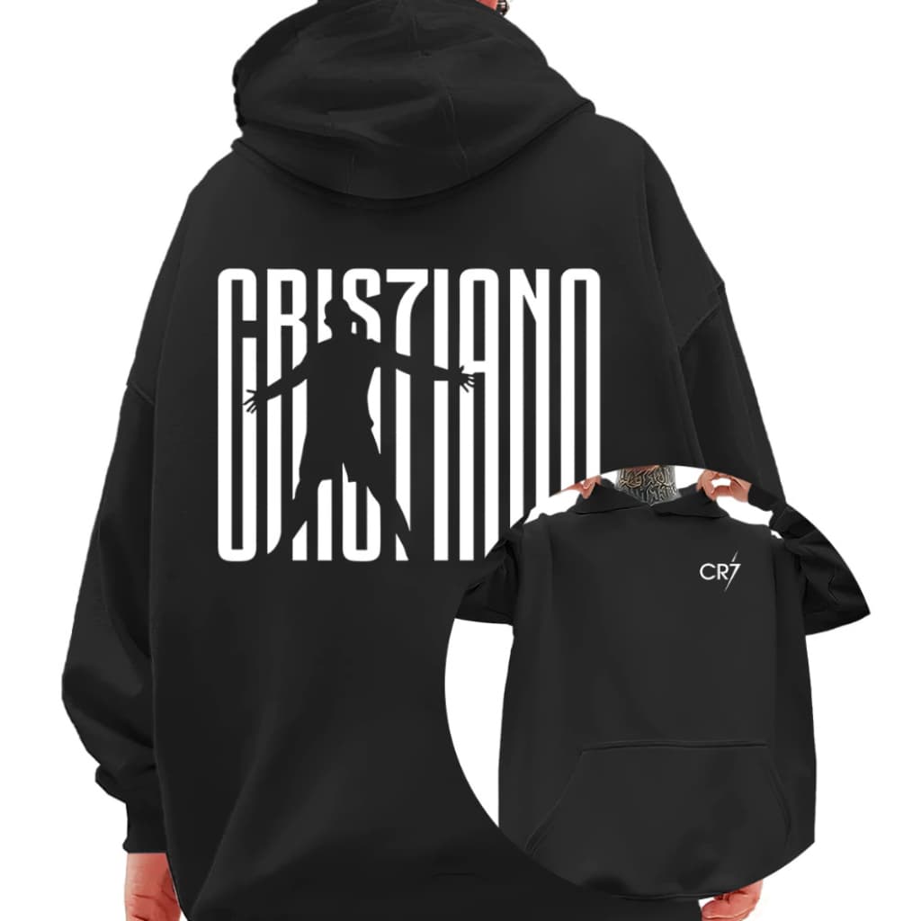 Moletom Blusa Frio Casaco Algodão Canguru Estampado Cristiano Ronaldo Cr7 Unissex Streetwear ADULTO JUVENIL e INFANTIL