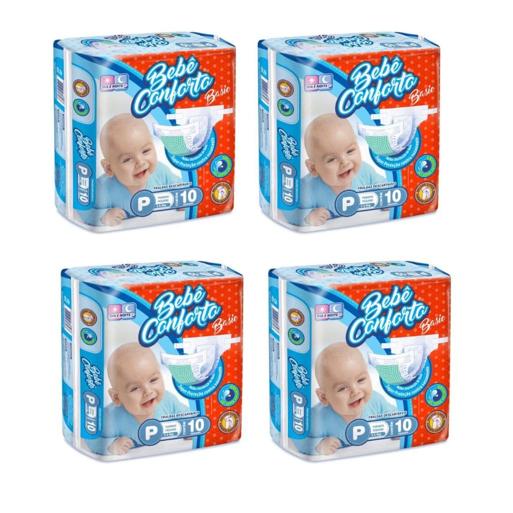 Fralda Infantil B.C - (Dia & Noite) Mini - Kit com 4 Pacotes.
