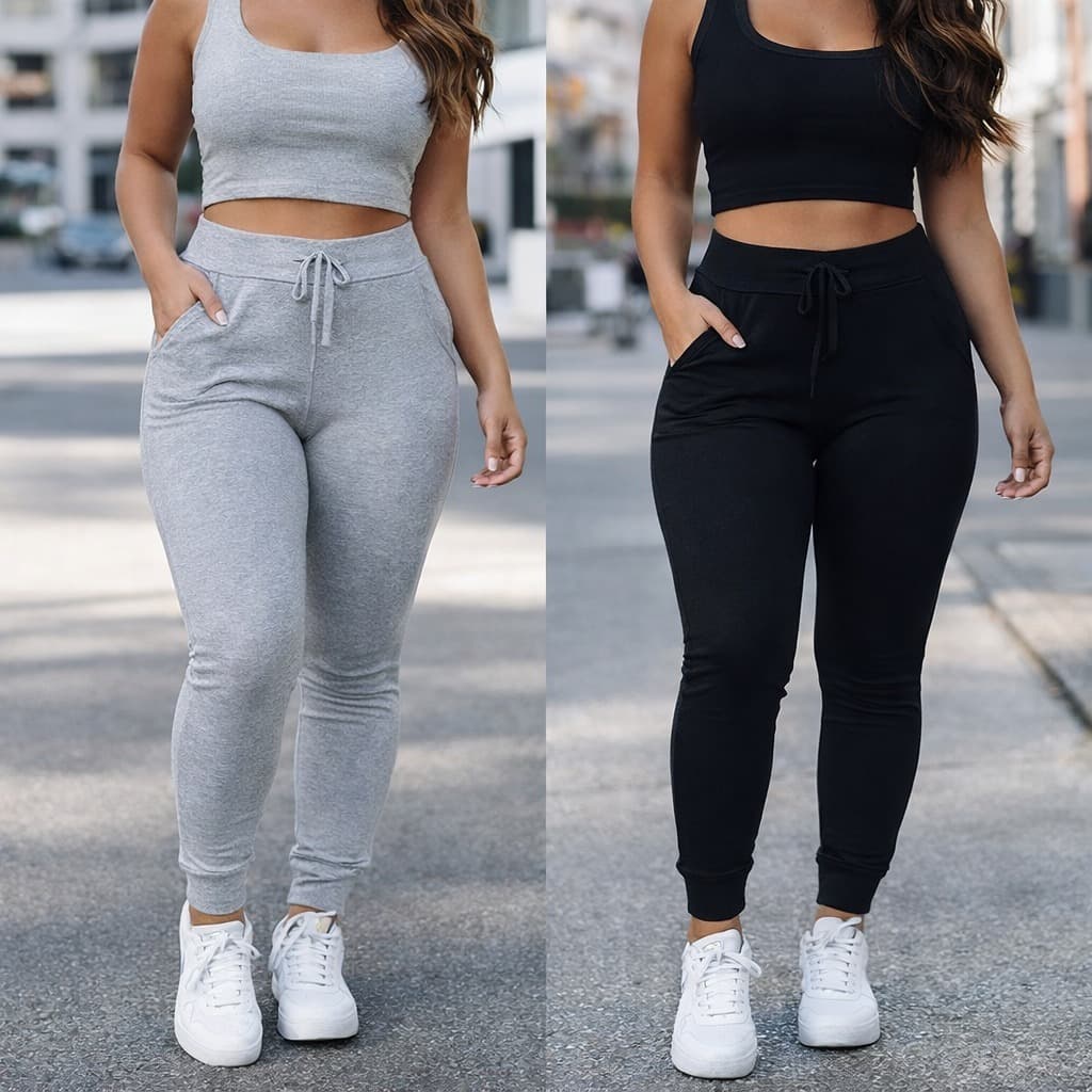 Calça Feminina Cintura Alta no moletom confortável e estilosa Moletom Feminina conjunto moletom