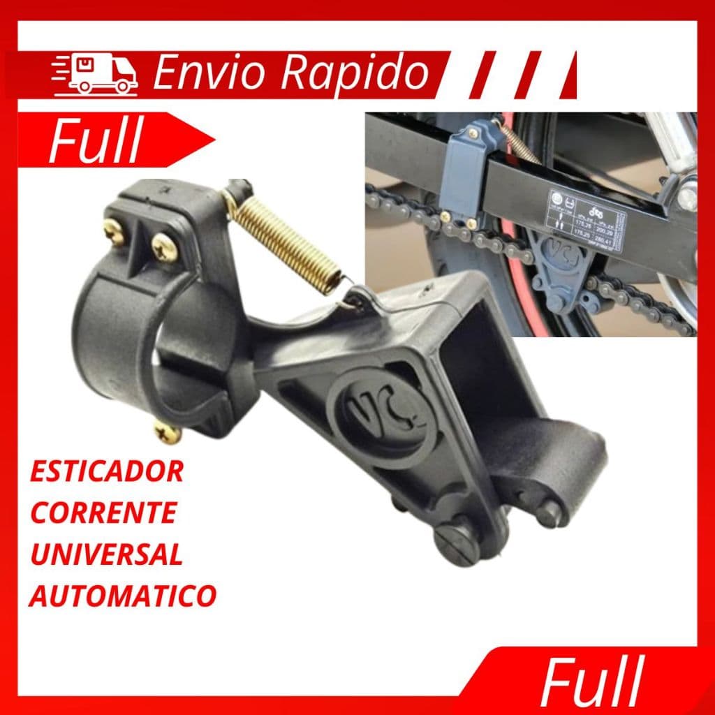 Tensor Esticador Corrente Tensionador Transmissão Moto Honda Titan Yamaha Fazer Factor Biz