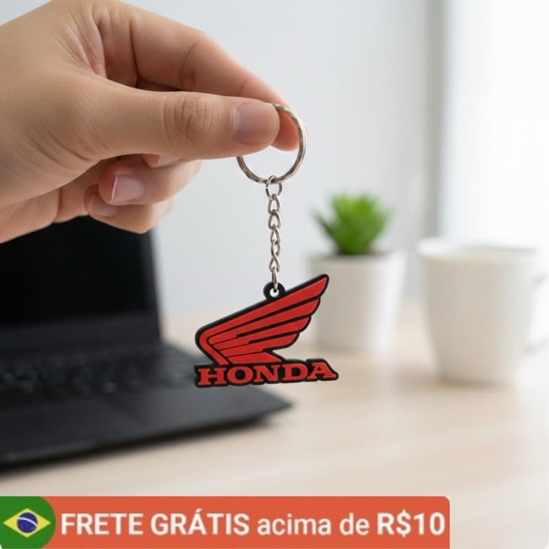 Chaveiro Honda Moto Logo Asa Presente Motociclista Acessório Moto