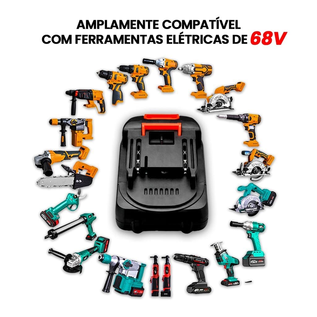 Bateria Li-ion Para Parafusadeira Furadeira Chave De Impacto Soprador Martelete Ou Ferramentas Elétrica 68V