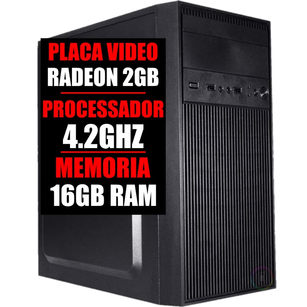 PC COMPUTADOR SERVIDOR A10 4.2GHZ, PLACA VIDEO 2GB, 16GB RAM, SSD 480GB