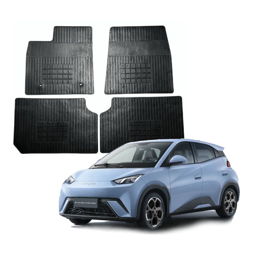 Tapete Automotivo De Borracha Byd Mini Dolphin Assoalho Proteção 4 Peças Acessório