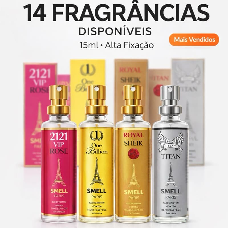 Perfume Árabe 15ml Smell Paris Importado | Alta Fixação | Masculino Feminino Original