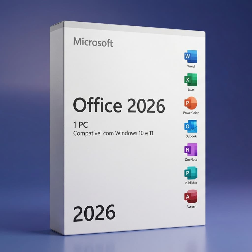 Microsoft Office 2026 | Original | 1 PC Permanente (Envio Fisico) Cartão Impresso