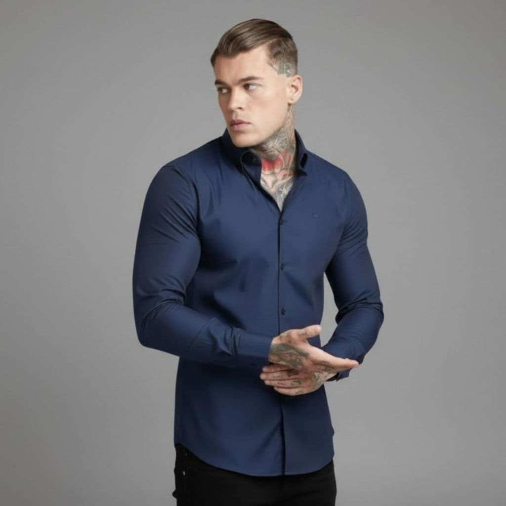 Camisa Masculina Manga Longa Social Slim Fit
