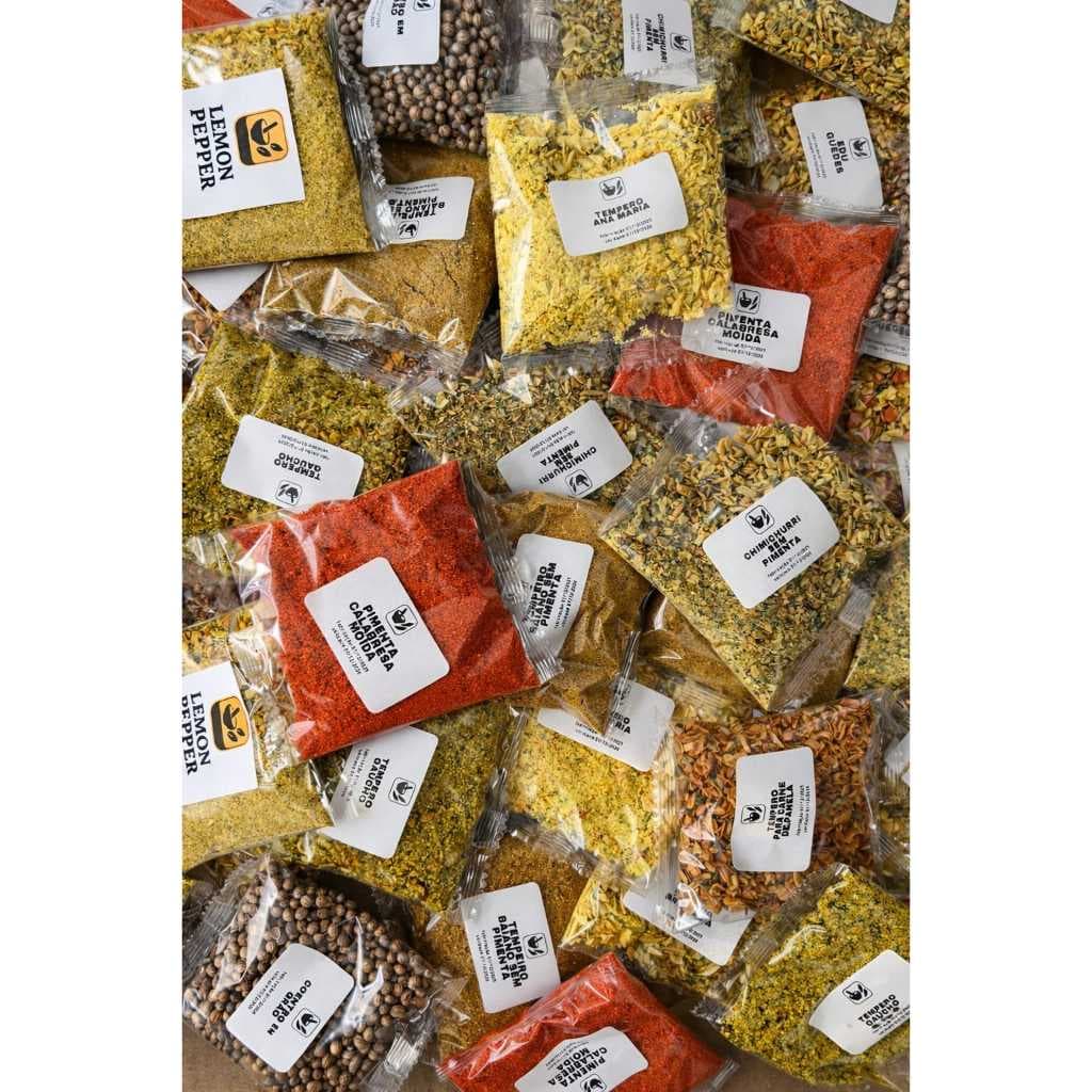 KIT com 40 TEMPEROS NATURAIS E CONDIMENTOS envio rápido páprica defumada ana maria edu guedes chimichurri lemon pepper
