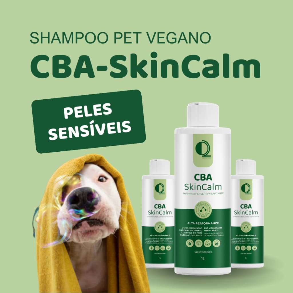 Shampoo PET - (1L) Peles Sensíveis, ameniza coceiras e irritações de pele, Ultra-Hidratante , Vegano e único com CBA.
