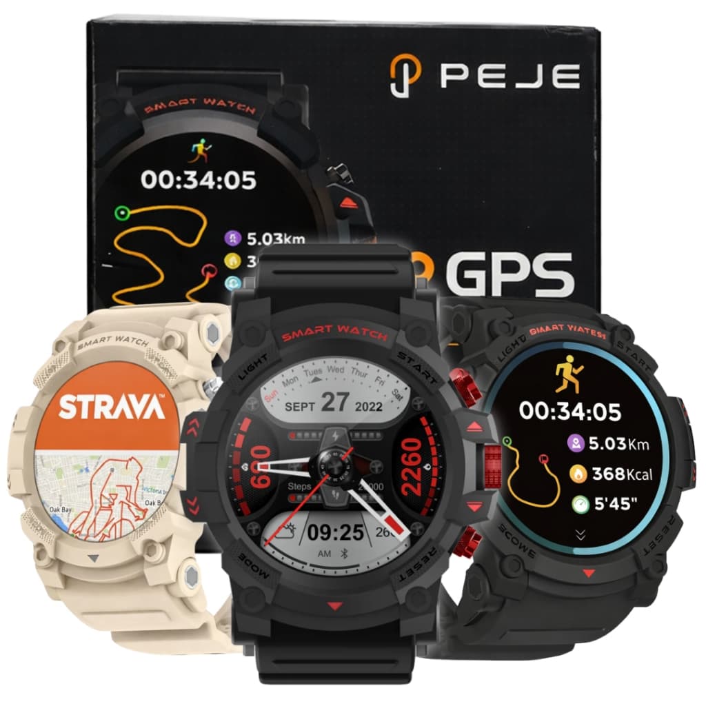 Relógio Smartwatch Peje G01c Militar  Masculino Feminino Gps Strava A Prova D'água Original Nf