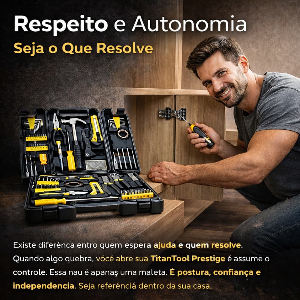 Kit 200 Ferramentas Profissional Completo com Maleta Organizadora  Multiuso Residencial Automotivo TitanTool Prestige