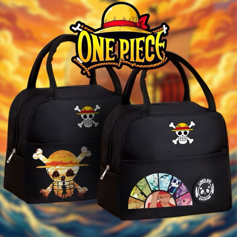 Bolsa Térmica One Piece Mugiwaras - Lancheira - Isolamento Térmico - Espaçosa - Fitness Escola Trabalho Lazer - Marmita