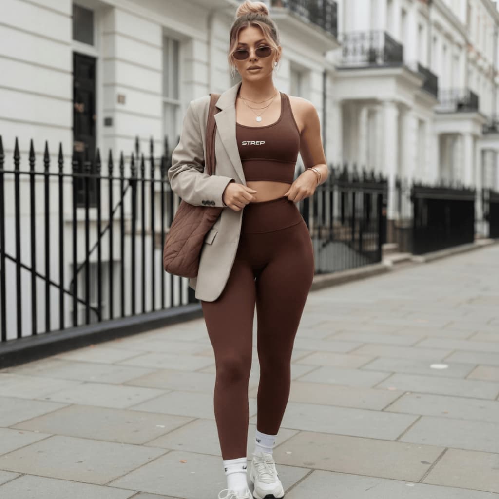 Conjunto Feminino Fitness Academia Treino Dia a Dia Esportes Top + Calça Zero Transparência