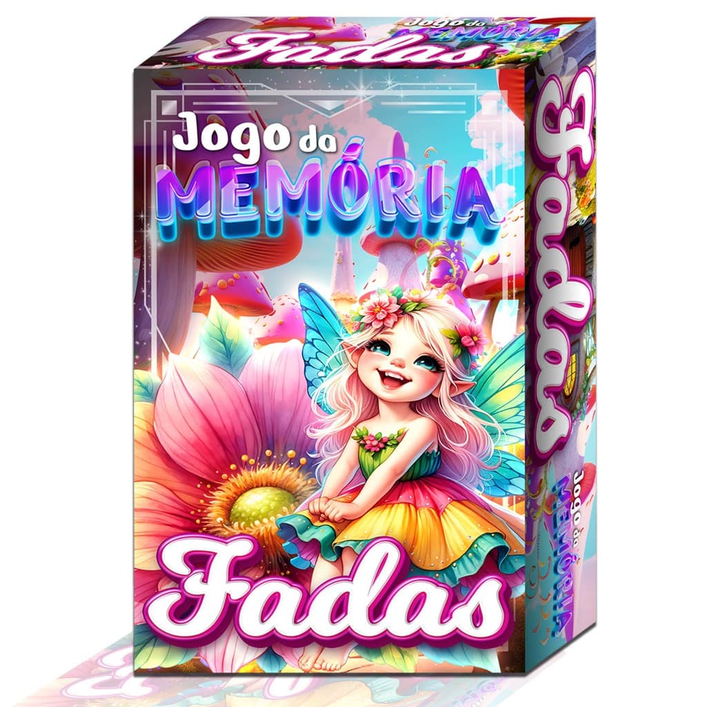 Jogo da Memória de Fadas 60 Cartas Divertidas e Coloridas Ideal para Crianças e Toda a Família