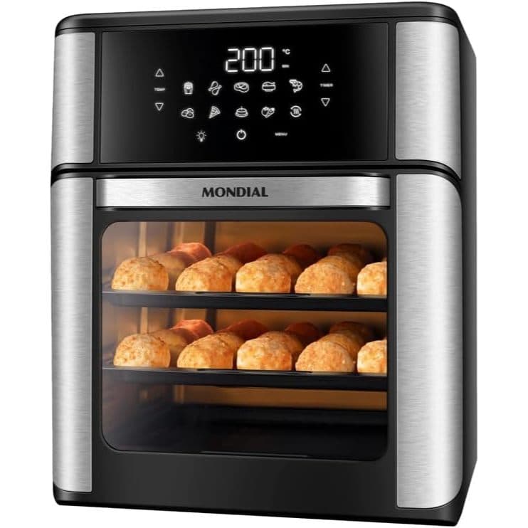 Fritadeira Air Fryer Forno Oven 12L Digital Mondial 2000W AFON-12L-BI -127v