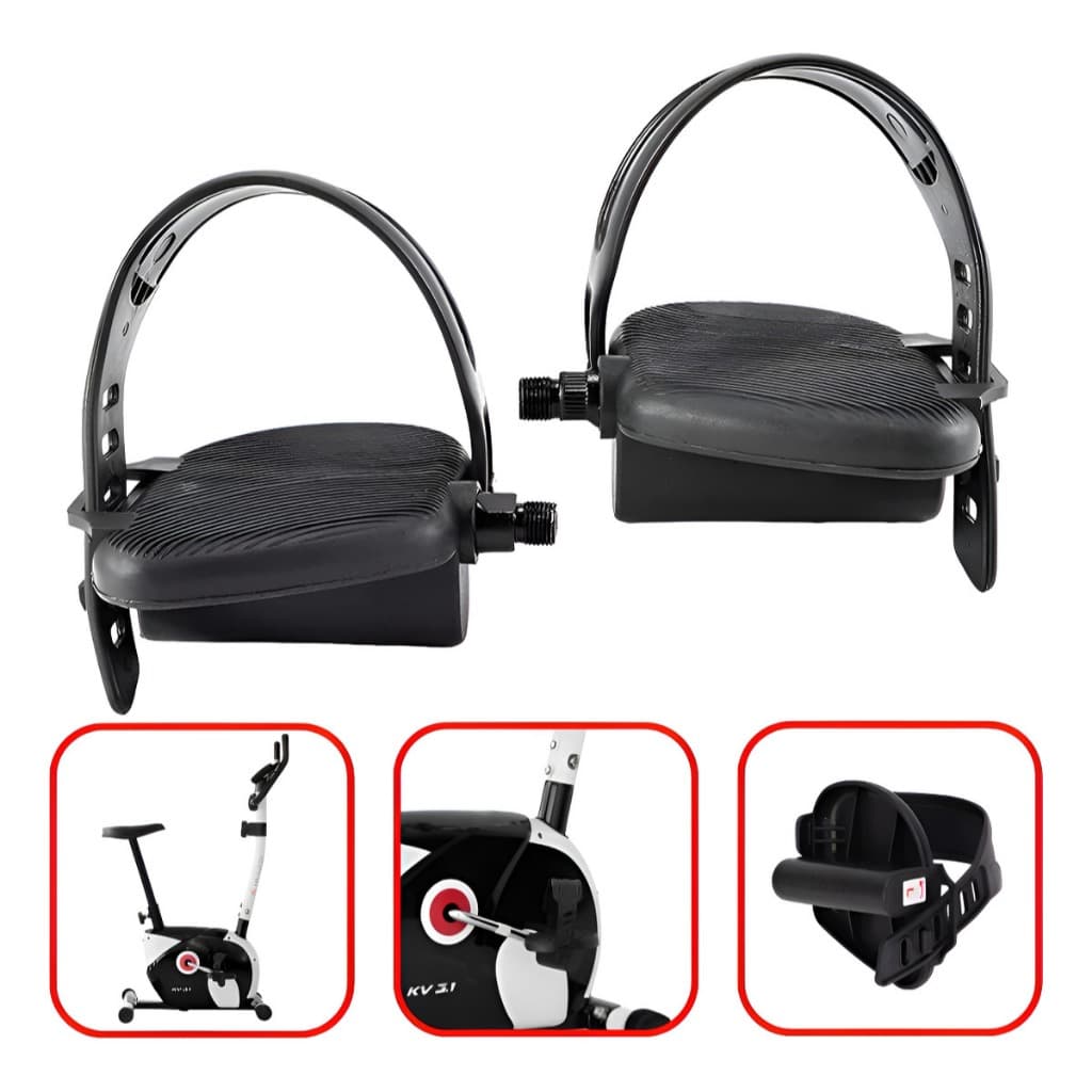 Pedal Para Bicicleta Ergométrica Compatível Com Kikos Kv 3.1i/Kr 3.8/Kv 8.7 (Par)