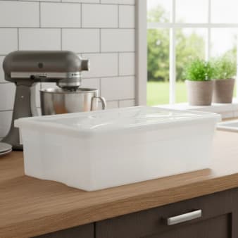 Caixa Organizadora 5 Litros com Tampa Freezer Geladeira Multiuso Branca